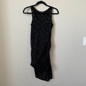 BCBG Maxazria Black Body Con Dress with beading